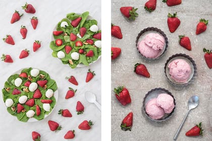 Las frutillas, además de ser un postre clásico, se pueden usar en ensaladas, chutneys, entradas, snackeos y licuados