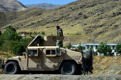 Las fuerzas de seguridad afganas patrullando Panjshir, el 17 de agosto de 2021
