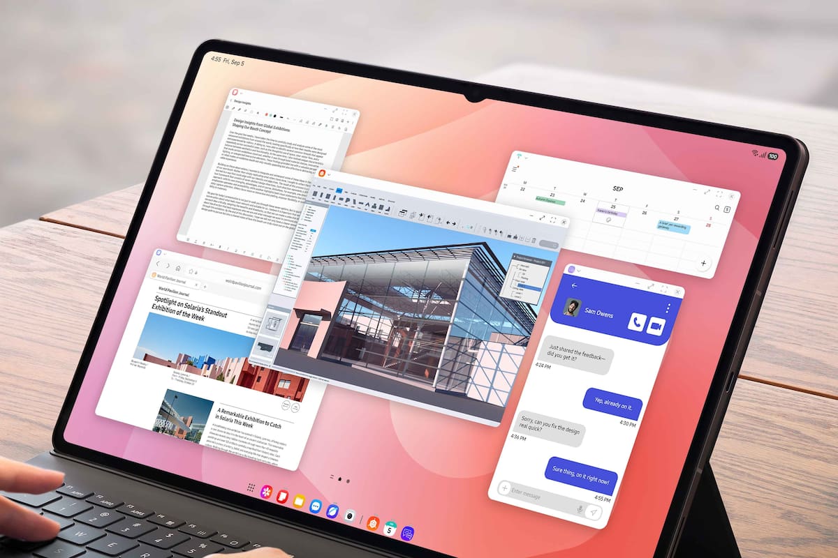 Las Galaxy Tab S11 y S11 Ultra usan Android 16 y tienen una función para que se comporten como una computadora tradicional, en la que las apps de Android se ven en ventanas de tamaño ajustable como en Windows