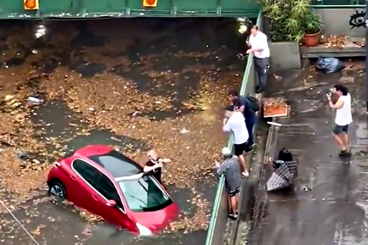 Las grabaciones del hecho que ocurrió en Yatay y Lezica fueron captados por vecinos de la zona y se viralizaron en redes sociales