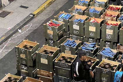 Las granadas secuestradas ayer en un local de Monserrat