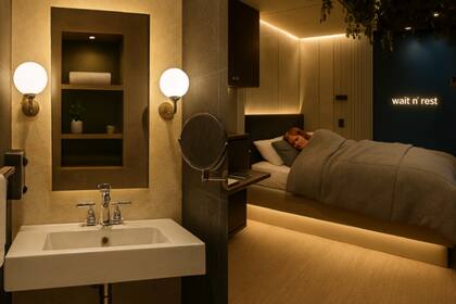 Las habitaciones de Wait N' Rest contarán con una cama o sofá y distintos servicios para los clientes