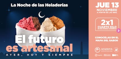 Las heladerías adheridas a esta promoción ofrecerán 2x1 en cuarto kilo