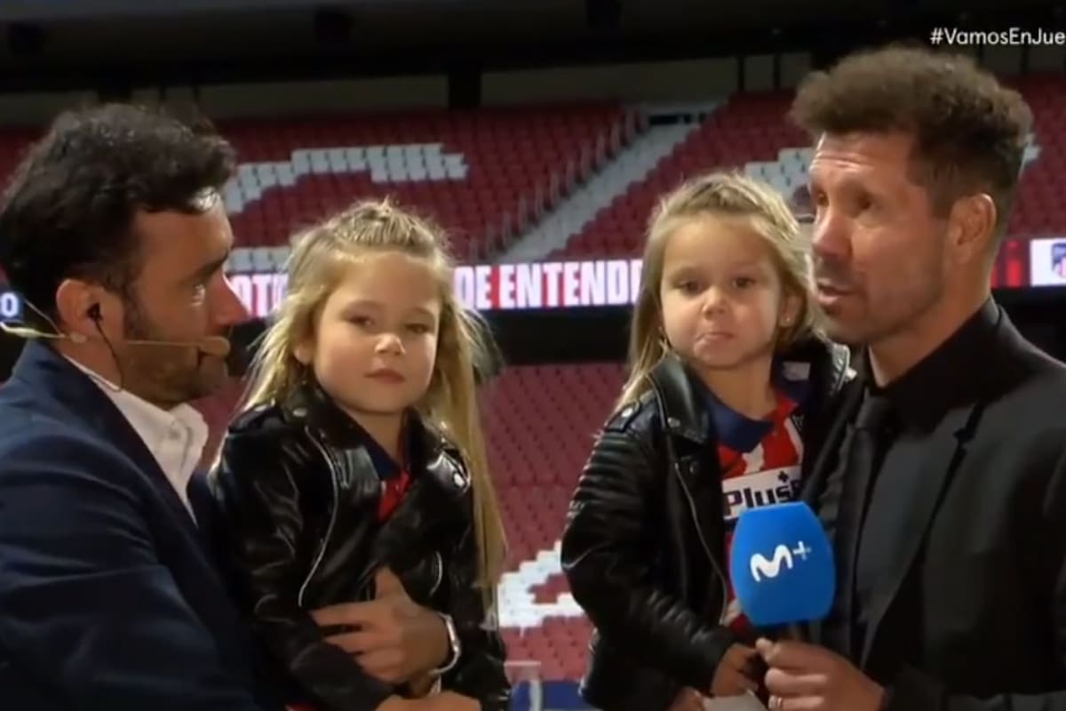 Las hijas de Diego Simeone fueron las grandes protagonistas de una entrevista en vivo tras ganar La Liga