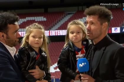 Las hijas de Diego Simeone fueron las grandes protagonistas de una entrevista en vivo tras ganar La Liga