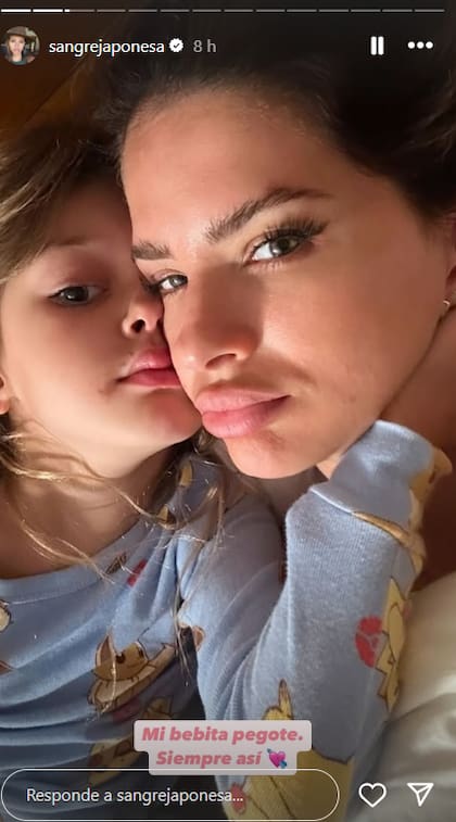 Las historias de la China Suárez para saludar a Magnolia por su cumpleaños (Captura: Instagram @sangrejaponesa)