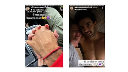 Las historias de Nicole Neumann, actualizando el estado de salud de su pareja