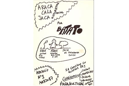 Araca, Cala y Jaca, los tres personajes de las "historietas obvias" de Batato Barea