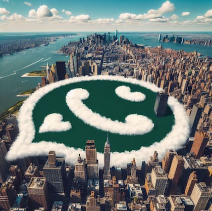 Las imágenes alusivas al "modo Nueva York" de WhatsApp se pueden generar con asistentes de inteligencia artificial como Copilot