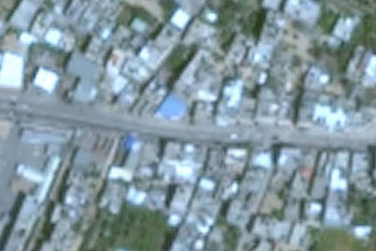 Las imágenes de Gaza que ofrece Google Earth son de baja resolución.