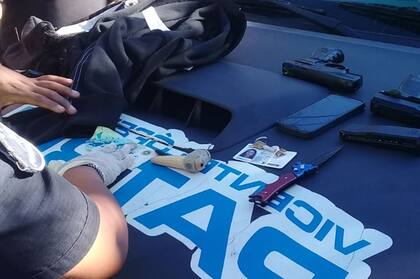 Los elementos secuestrados a los sospechosos