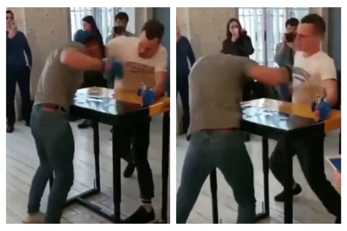 Las imágenes de la novedosa pelea que planteó el excampeón