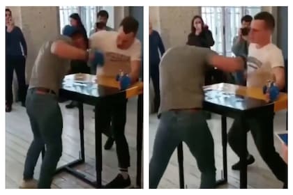 Las imágenes de la novedosa pelea que planteó el excampeón