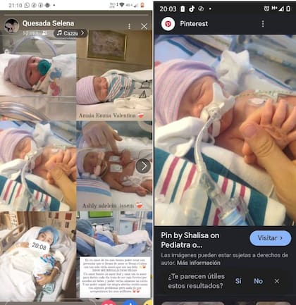Las imágenes de las supuestas mellizas eran sacadas de la red social Pinterest