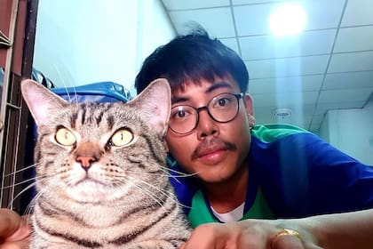 Las imágenes de las travesuras de Achi, compartidas en Facebook, se volvieron virales