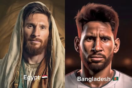 Las imágenes de Messi si hubiera nacido en otros países
