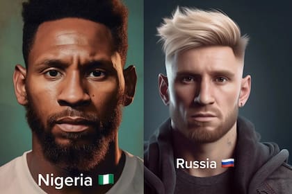Las imágenes de Messi si hubiera nacido en otros países