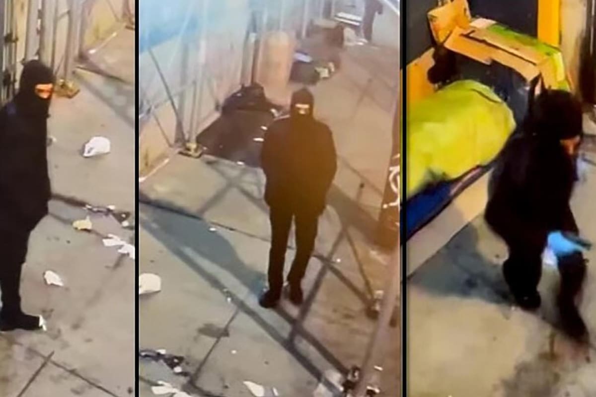 Las imágenes de vigilancia, difundidas por la policía de Nueva York, muestran al asesino serial enmascarados minutos después de matar a una de sus víctimas.