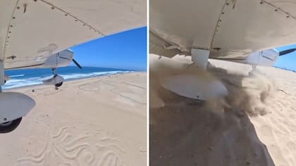 Las imágenes del descenso de la aeronave