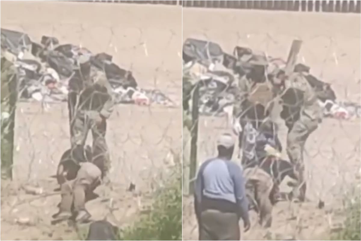 Las imágenes del Guardia Nacional y el migrante han causado indignación