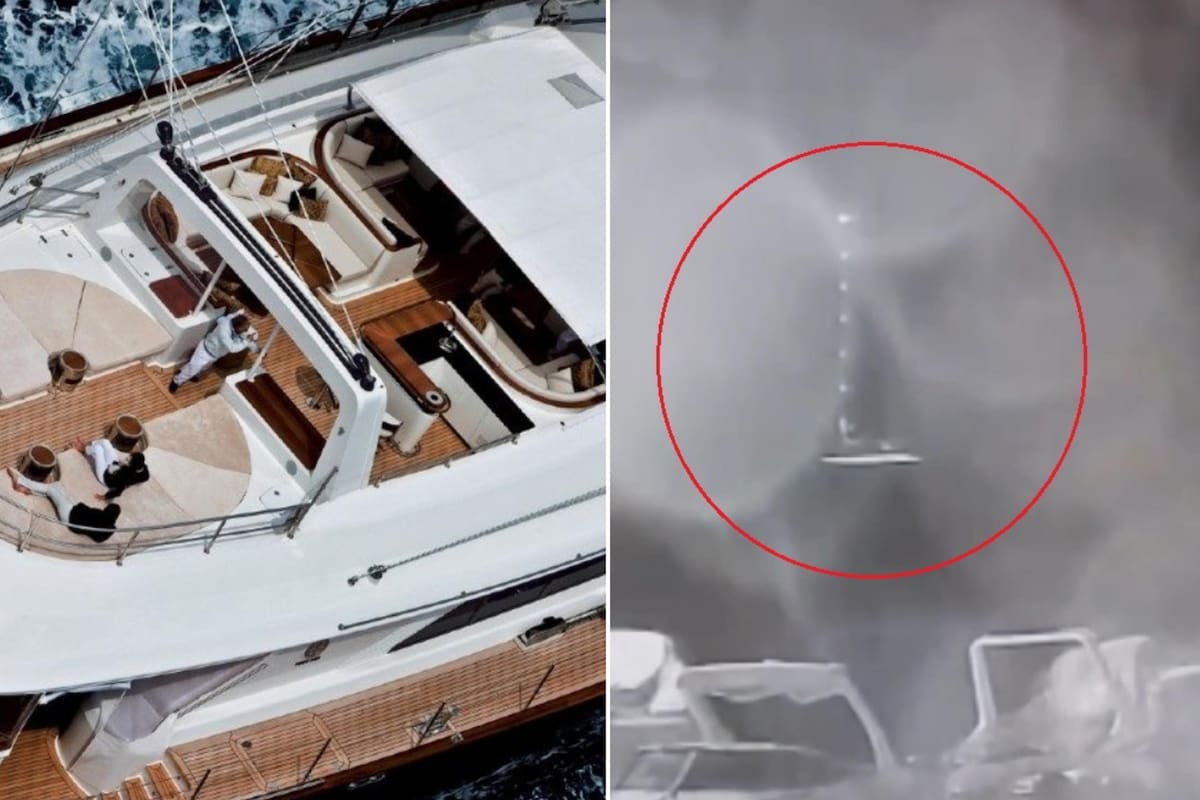 Las imágenes del hundimiento del yate Bayesian