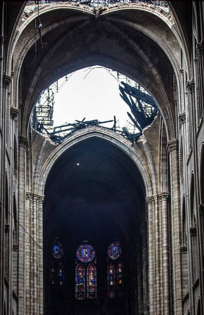 Las imágenes del interior de la catedral tras el incendio