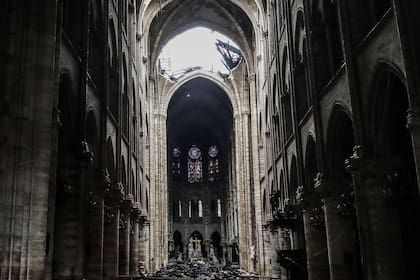 Las imágenes del interior de la catedral tras el incendio
