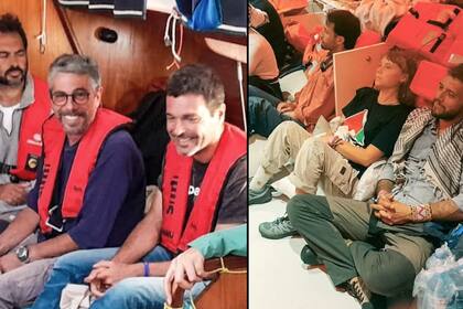 Las imágenes muestran a Greta Thunberg y a otros activistas de la Global Sumud Flotilla tras ser interceptados por la Armada de Israel.