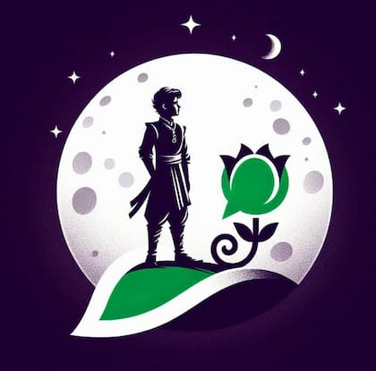 Las imágenes para ilustrar el "modo El Principito" se pueden generar con asistentes de inteligencia artificial como Copilot (fuente: Copilot)