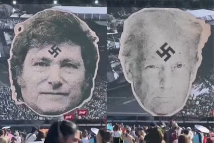 Las imágenes que proyectaron en las pantallas del escenario.