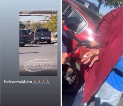 Las imágenes que se conocieron en redes sociales sobre la ayuda de la pareja al hombre detenido por el ICE