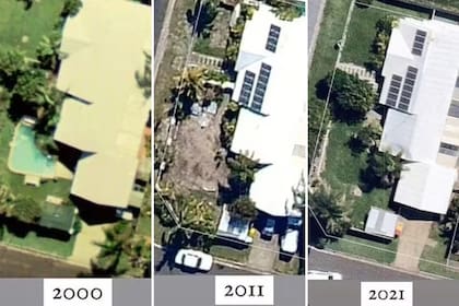 Las imágenes satelitales en Google confirmaron lo que creía: había una pileta enterrada en su patio