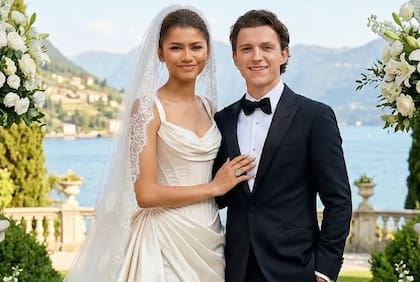 Las imágenes,creadas por la inteligencia artificial, que circularon de la boda de Zendaya y Tom Holland