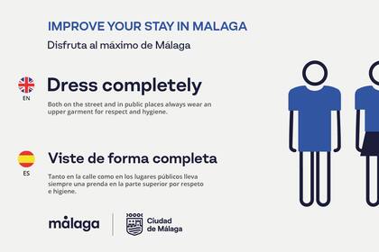 Las indicaciones del gobierno de Málaga para los turistas.