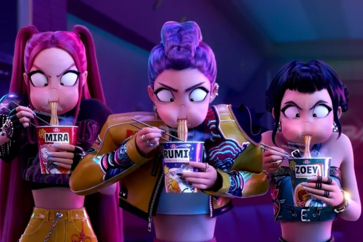 Las integrantes de Huntr/x, el trío de superestrellas del K-Pop que protagoniza KPop Demon Hunters, es un éxito de Netflix