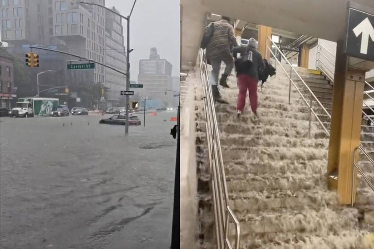 Las inundaciones de Nueva York quedaron en evidencia a través de varios videos en redes sociales