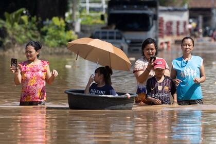 Las inundaciones en Chiang Mai, Tailandia, el 6 de octubre del 2024. (AP foto/Wason Wanichakorn)