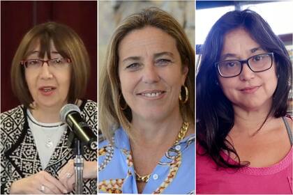 Las investigadoras y escritoras Noemí Goldman, Beatriz Bragoni y Magdalena Candioti