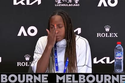 Las lágrimas de Coco Gauff en la conferencia de prensa tras la derrota ante Ostapenko