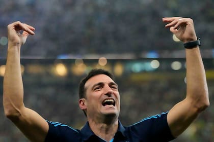 Las lágrimas de Scaloni tras obtener el Mundial de Qatar