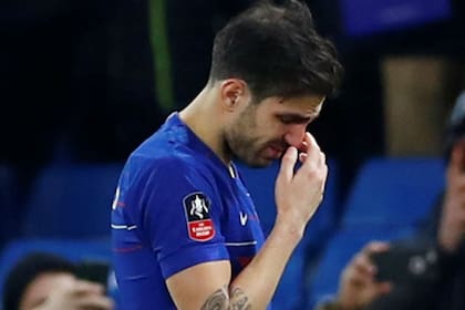 Las lágrimas indican que fue el último partido de Fábregas en Chelsea