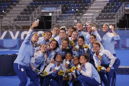 Las Leonas, con la medalla de plata en Tokio 2020