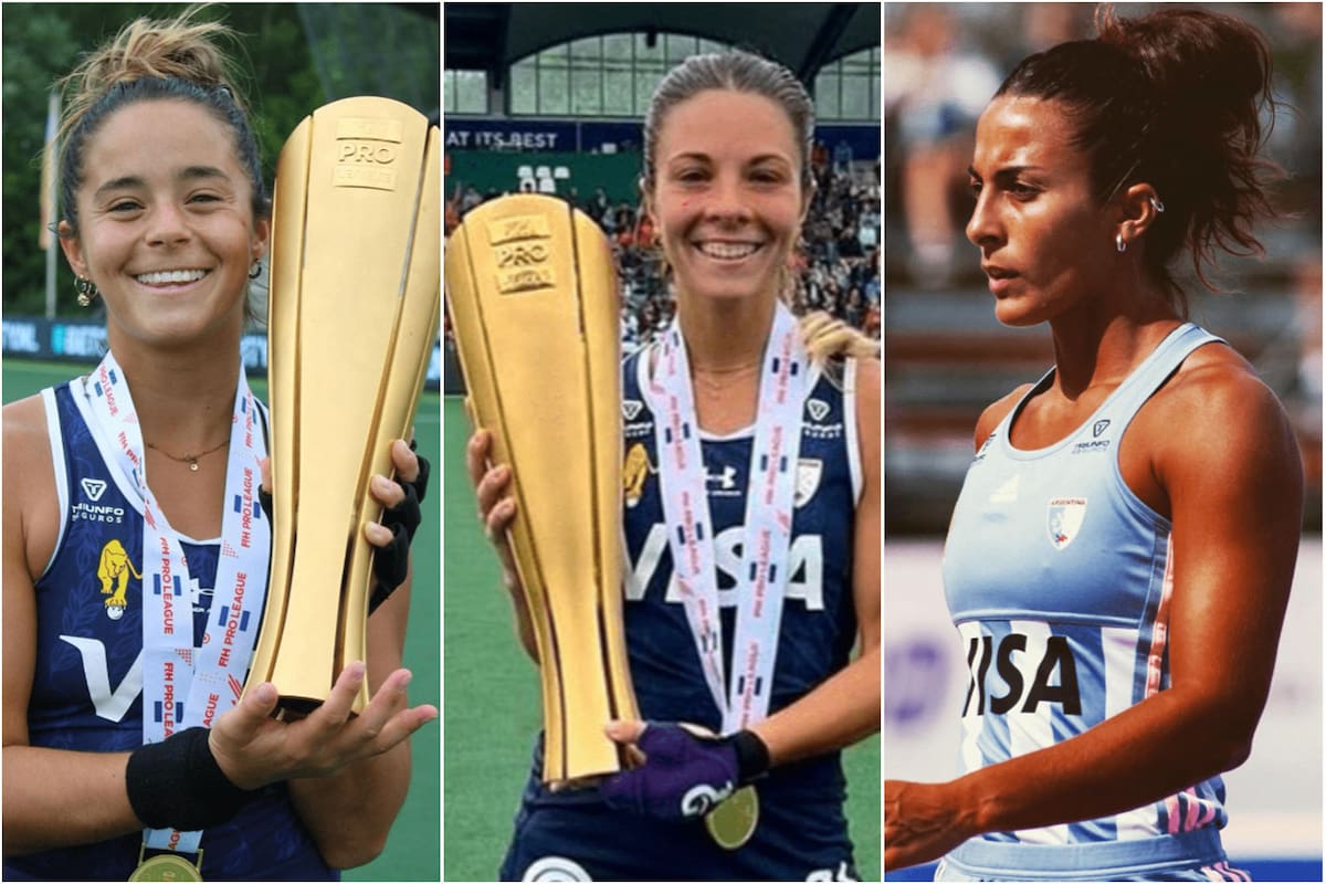 Las Leonas Delfina Thome, Valentina Marcucci y María Emilia Forcherio, listas para el Mundial