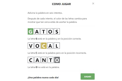 Las letras del Wordle tienen un código de colores que expresan su pertenencia y ubicación en la palabra oculta