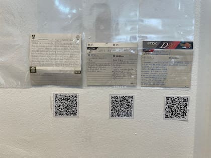 Las listas de canciones encontradas y los QR que permiten escucharlas