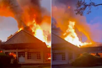 Las llamas de fuego destruyeron el club house del country club Los Troncos
