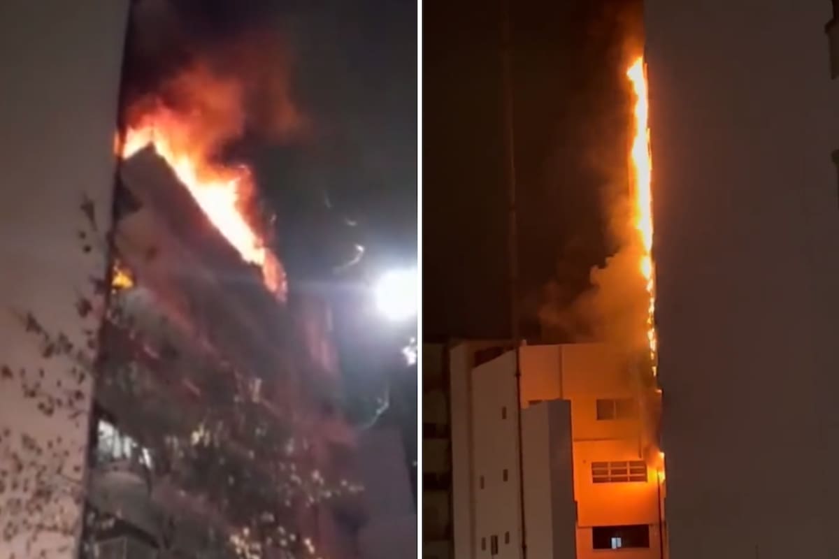 Las llamas, grabadas por vecinos. Los videos del incendio que se desató esta madrugada en Recoleta