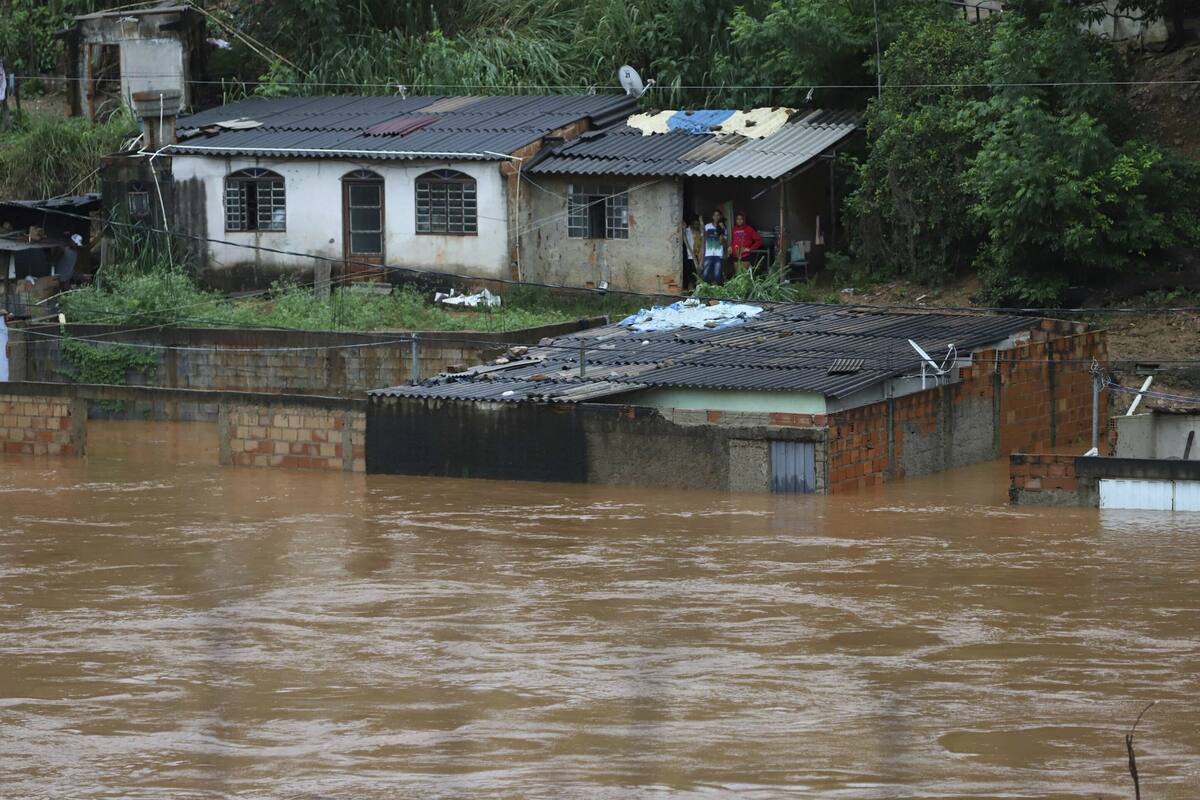 Las lluvias causaron inundaciones en el sudeste de Brasil