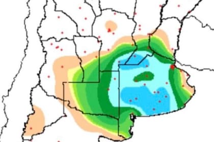 Las lluvias más importantes del findesemana se concentraron en el centro y este de la región pampeana.