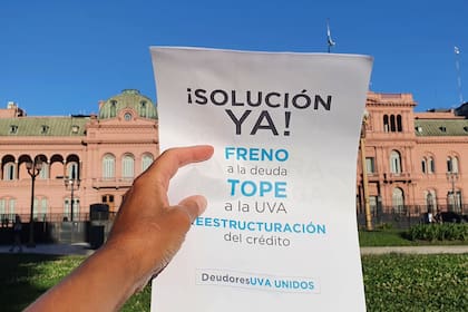 Las manifestaciones de hipotecados UVA buscaron concretar una solución a su problema